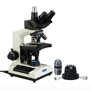 40X-2500X M837L Series Trinocular Deluxe Oil Darkfield Microscope w/ LED Illumination