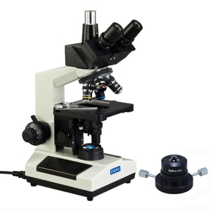 40X-2500X M837L Series Trinocular Darkfield Microscope w/ LED Illumination