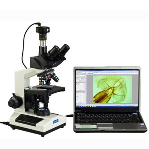 40X-2500X M837L Series Trinocular Lab Compound Microscope w/ LED Illumination + 9MP USB 2.0 Digital Camera