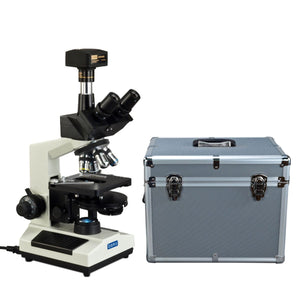 40X-2500X M837L Series Trinocular LED Microscope w/ Phase-Contrast Turret + 14MP USB 2.0 Digital Camera