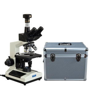 40X-2500X M837L Series Trinocular LED Microscope w/ Modular Phase-Contrast Kit + 9MP USB 2.0 Digital Camera