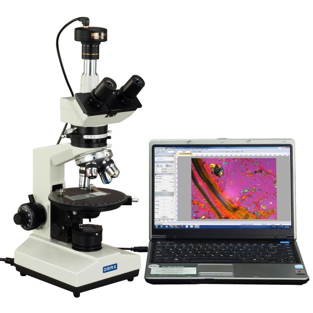 OMAX M837PL Series Polarizing Trinocular Compound Microscope 40X-600X ...