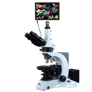 OMAX 40X-1000X 5MP 9.7 Inch Touchscreen Digital PLAN Trinocular Infinity Polarizing Lab Microscope