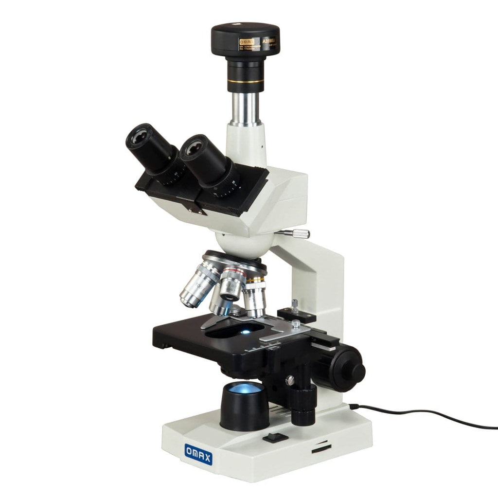 Oscope Same Microscope OMAX M83S Series Lab Biological Trinocular Compound LED Microscope 40X ...