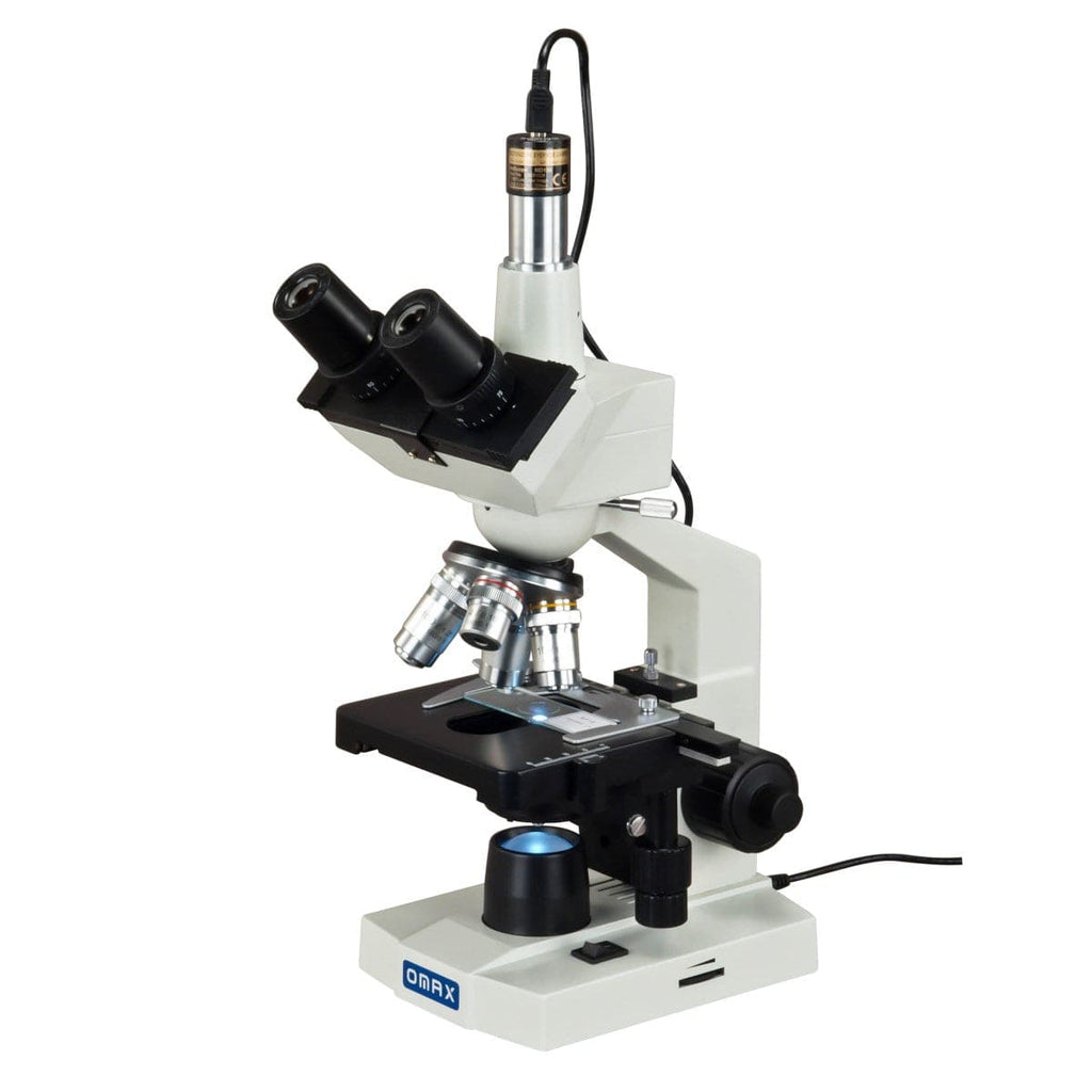 OMAX 40X-2000X Lab Trinocular Compound LED Microscope 1.3MP Camera+Bla ...