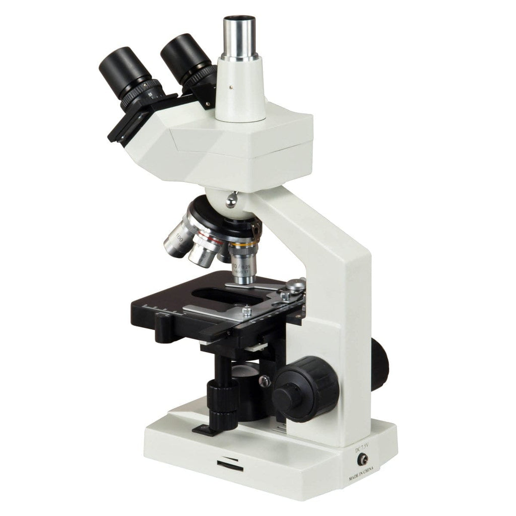 Omax Compound Microscope OMAX M83E Series LED Lab Trinocular Compound Microscope 40X-2500X Magn ...