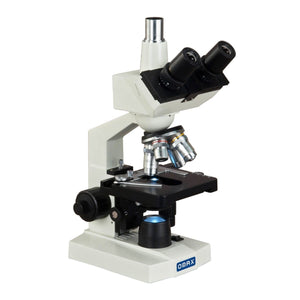 OMAX 40X-2500X LED Lab Trinocular Compound  Microscope with Double Layer Mechanical Stage