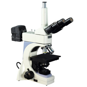 Open Box OMAX 40X-2000X Infinity Trinocular Metallurgical Microscope + Transmitted/Reflected Light