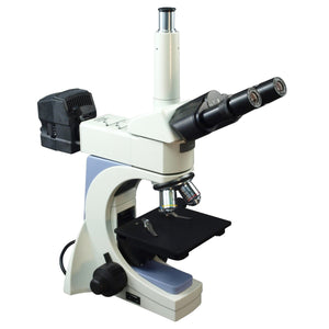 Open Box OMAX 40X-2000X Infinity Trinocular Polarizing Metallurgical Microscope