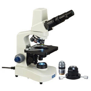 40X-2000X Darkfield Binocular Compound LED Microscope with Built-in 3MP Camera+100X PLAN Objective