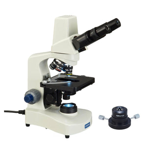 40X-2000X Built-in 3MP Camera Binocular Compound LED Microscope with Dry Darkfield Condenser
