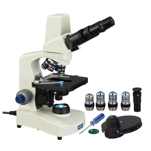 40X-2000X Phase Contrast Binocular Compound Siedentopf LED Microscope with Built-in 3MP Camera