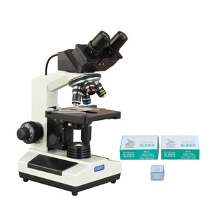 40x-2000x Digital Binocular Compound Microscope + Slides Covers