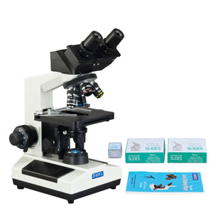 40X-2000X Built-in 3.0MP Digital Compound LED Microscope w Blank Slides & Covers+Lens Cleaning Paper