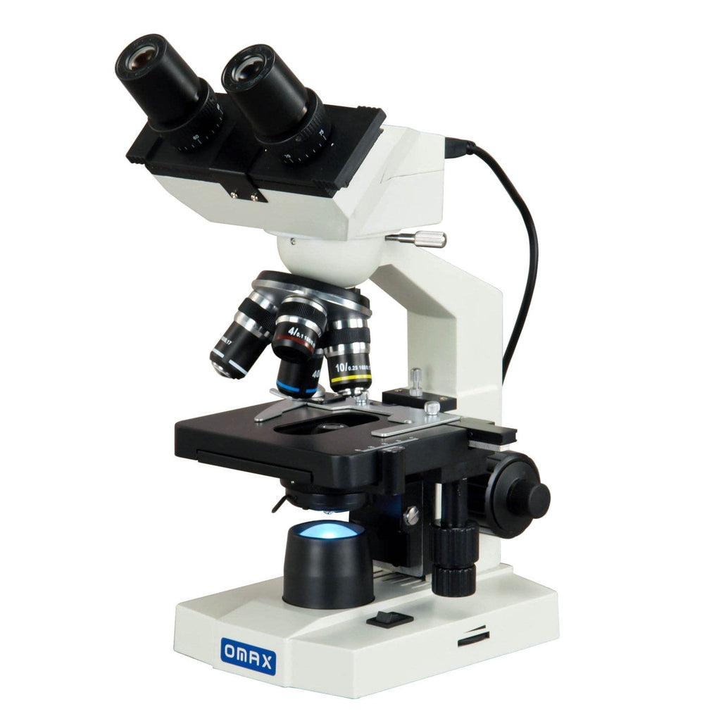 OMAX MD82E Series Binocular Compound Microscope 40X-2000X Magnificatio ...