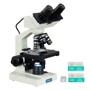 OMAX 40X-2500X Built-in 1.3MP Digital LED Binocular Compound Microscope with Blank Slides+Covers