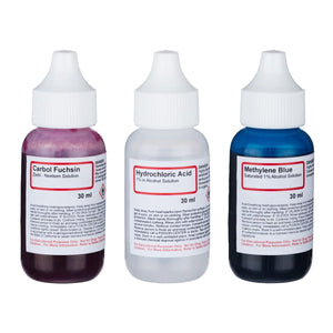 Acid Fast Stain Kit of Three Chemicals for Preparing Microscope Bacteria Slides