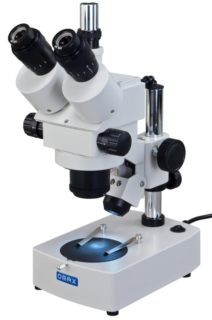 Oscope Same Microscope OMAX 3.5X-90X Trinocular Stereo Zoom Microscope with Dual Halogen Ligh ...