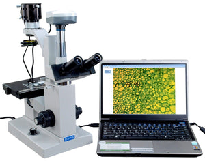 OMAX 50X-1000X Trinocular Inverted Compound Microscope with 9MP Digital Camera