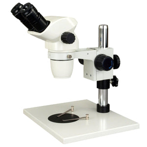 OMAX 6.7X-45X Zoom Binocular Stereo Microscope with Large Table Stand