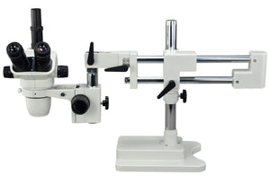6.7X-45X Simul-focal Dual-bar Boom Stand Zoom Stereo Microscope