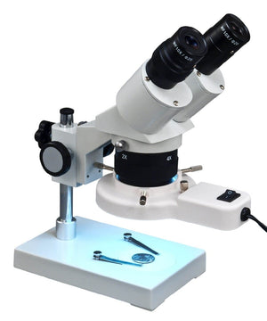 OMAX Binocular Stereo Microscope 20X-40X-80X with Ring Light