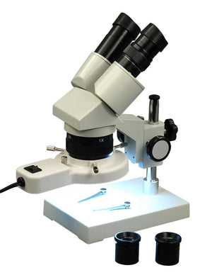 OMAX 10X-20X-30X-60X Binocular Stereo Microscope with Ring Light