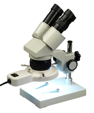 OMAX Binocular Stereo Microscope 10X-30X with Fluorescent Ring Light