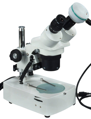 Binocular Stereo Microscope  5X-10X-15X-30X w/ 2.0M USB Camera