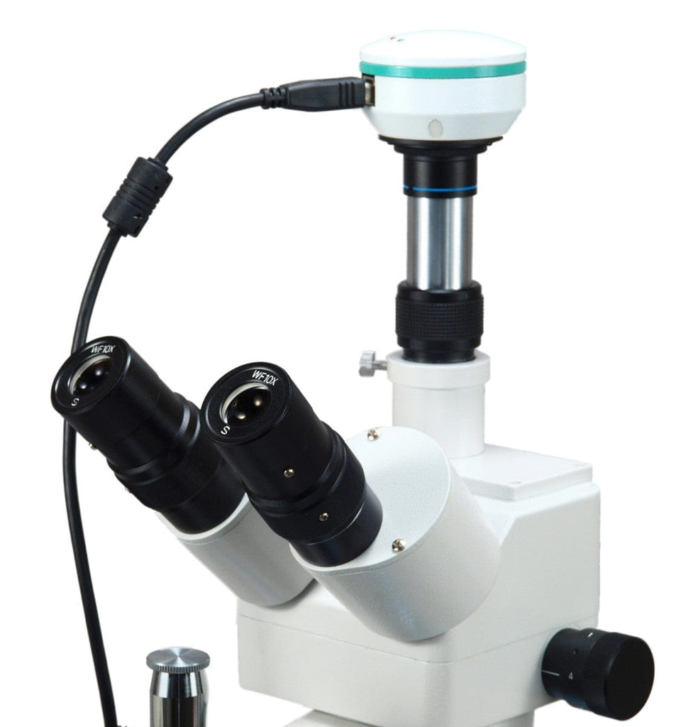 Triocular Microscope Trinocular Stereo Microscope 10x~80x + 2.0MP USB Camera Window 7 – Omax