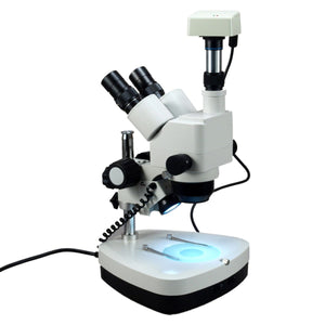 Trinocular Zoom Stereo Microscope 10x~80x with 3.0MP USB Camera