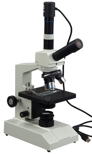 40X to 800X Multi-View Monocular Compound Microscope + 0.3MP USB Camera