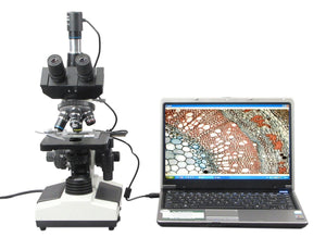 Trinocular Biological Microscope 1600x + USB Camera