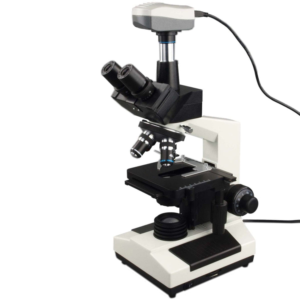 OMAX XM83 Series Trinocular Compound Microscope 40X-1600X Magnificatio ...