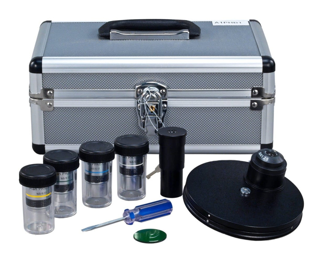 Phase Contrast Kit with Four PLAN Objectives for Compound Microscopes