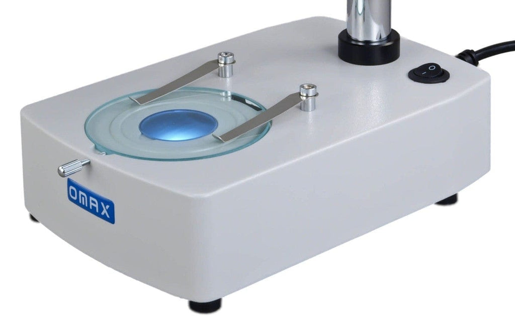 AmScope GP-95 Frosted Round Glass Plate - 3-3/4 Inch (95mm) For Stereo Microscopes - Stage Plate