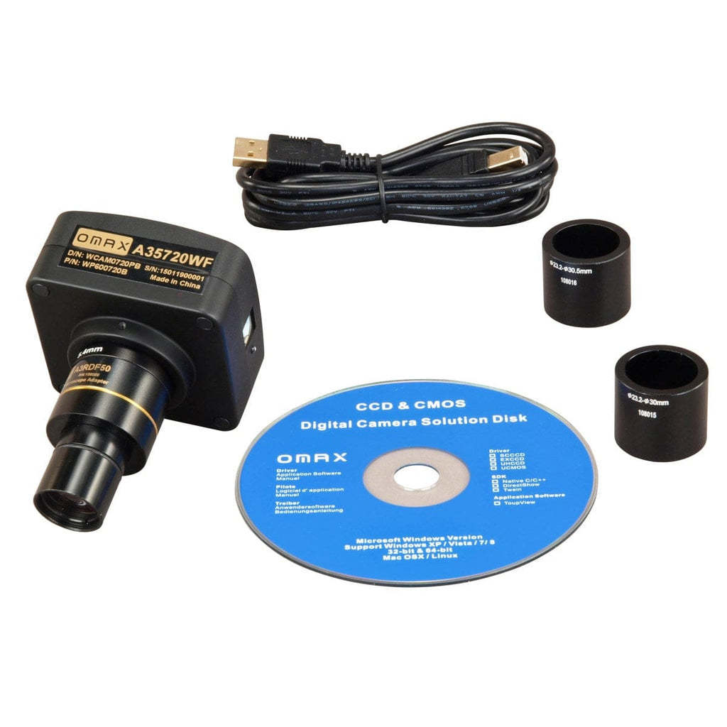 OMAX 720p WiFi C-Mount Microscope Camera for Windows, Mac OS, and Linu ...