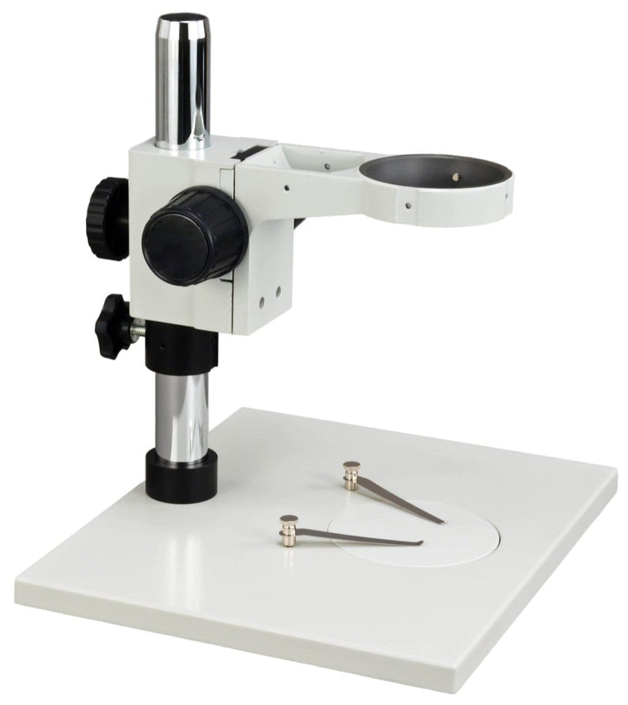 Super Large Microscope Table Stand with Focusing Rack D76mm – Omax