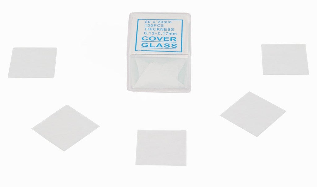 One Pack of 100 Piece Glass Slide Covers Omax