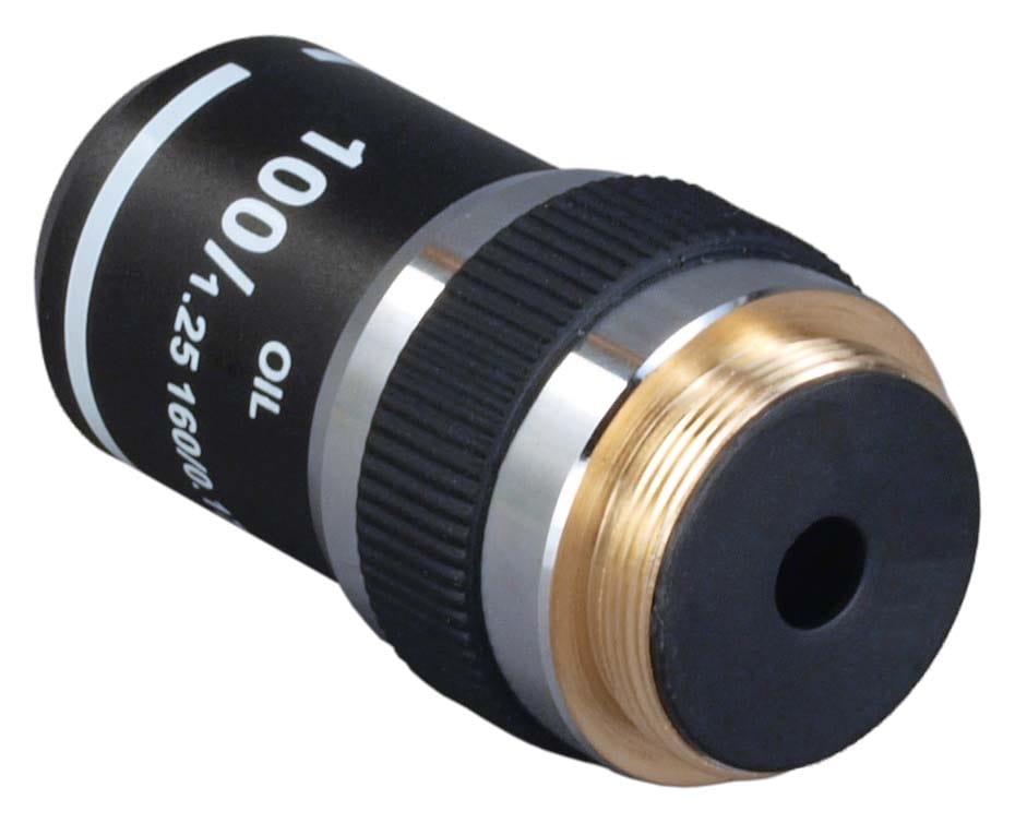 100X (Oil, Spring) Achromatic Compound Microscope Objective Lens – Omax