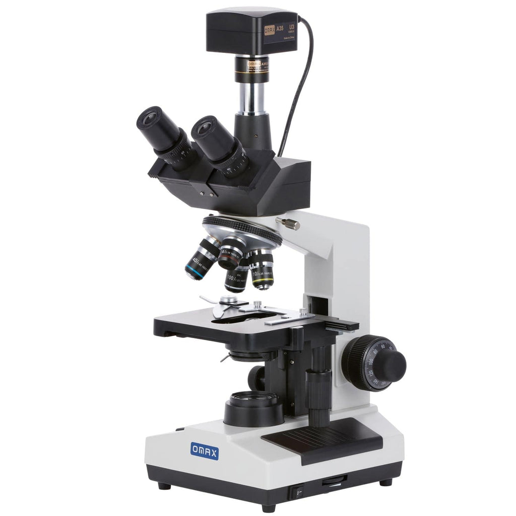 OMAX M837L Series Trinocular Lab Compound Microscope with LED Illumina ...