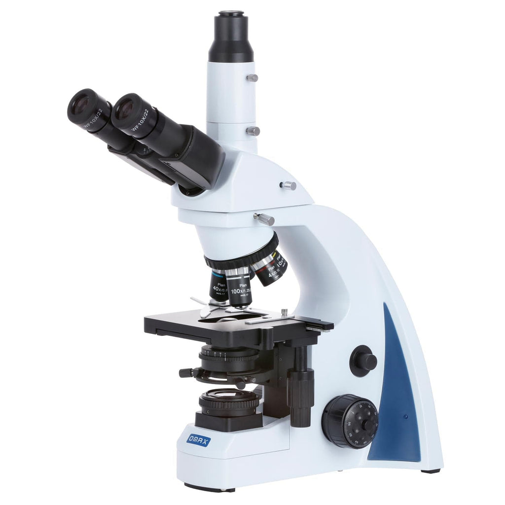 40X-1000X MQ8333 Series Trinocular Lab Microscope w/ Koehler LED Illum ...