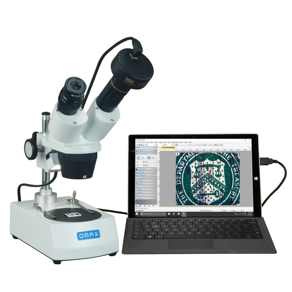OMAX 20X-40X-80X Digital Binocular Stereo Microscope with Dual Lights ...