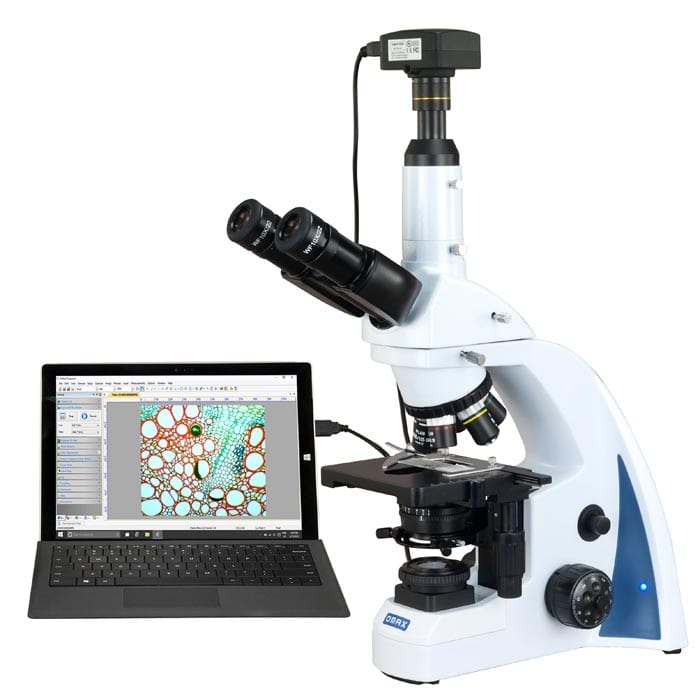 40X-3000X MQ8333 Series Trinocular Lab Microscope w/ Koehler LED Illum ...